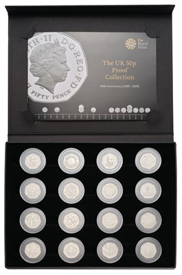 Lot 351 - The UK 50p Proof Collection, 40th Anniversary...