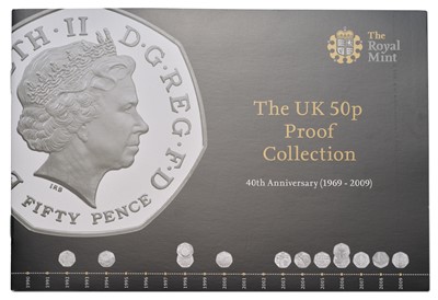 Lot 351 - The UK 50p Proof Collection, 40th Anniversary...