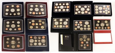 Lot 363 - 13x UK Proof Sets, comprising; 1997 deluxe,...