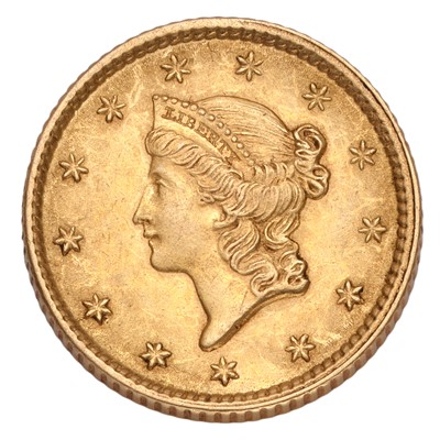 Lot 315 - USA, Dollar 1853 (.900 gold, 13mm, 1.67g) obv....