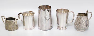Lot 135 - An Indian Silver Cream-Jug, Apparently...