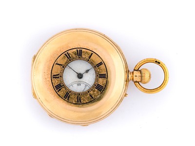 Lot 2317 - Bennett: An 18 Carat Gold Half Hunter Lever...