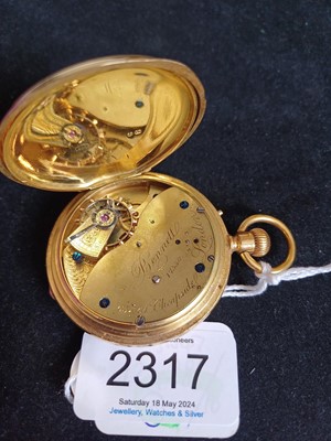 Lot 2317 - Bennett: An 18 Carat Gold Half Hunter Lever...