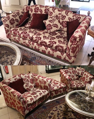 Lot 1356 - A Mahogany Framed Four Piece Suite,...