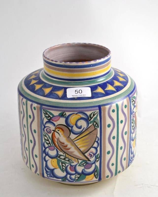 Lot 50 - A Carter Stabler and Adams Poole pottery 962/ZV vase, designed by Truda Adams
