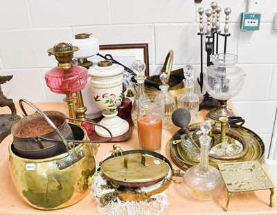 Lot 319 - Various Oil Lamps, Copper and Brasswares,...