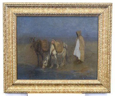Lot 564 - John Sydney Steel (1863-1932) Horses watering...