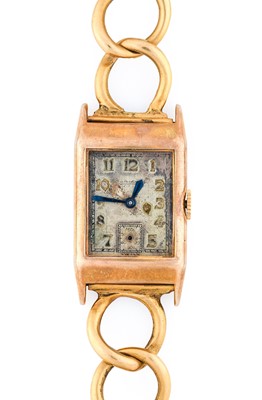 Lot 2330 - Jaeger leCoultre: A 9 Carat Gold Rectangular...