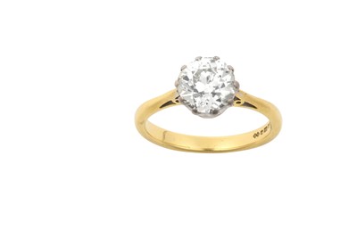 Lot 2195 - An 18 Carat Gold Diamond Solitaire Ring the...