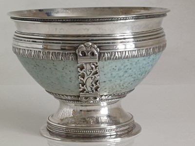 Lot 151 - An Arts and Crafts Silver Mounted Ruskin...