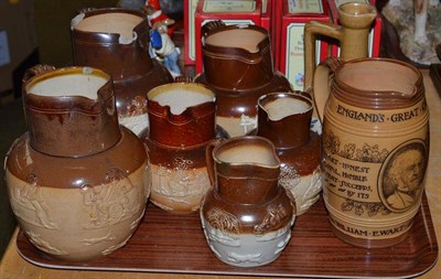 Lot 58 - A Doulton Lambeth stoneware ";William Ewart Gladstone"; commemorative jug, a Wright's Coal Tar soap