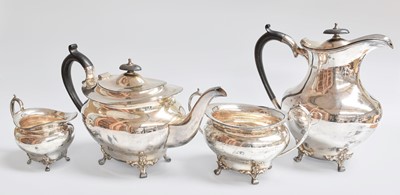 Lot 3 - A Four-Piece George V Silver Tea-Service, by...