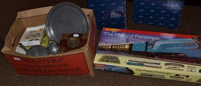 Lot 62 - Hornby train set, Chinese table casket, Chinese jacket, travelling set, pewter service, Armand...