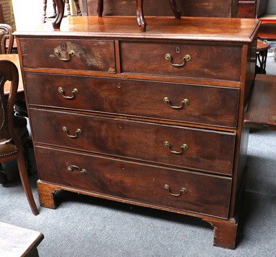 Lot 1285 - A George III Mahogany Straight Front Chest of...