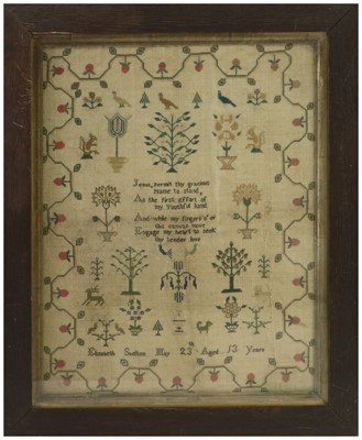 Lot 2032 - Early 19th Century Sampler Worked by Elizabeth...