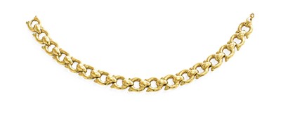 Lot 63 - A 9 Carat Gold Fancy Link Bracelet, length 18.8cm