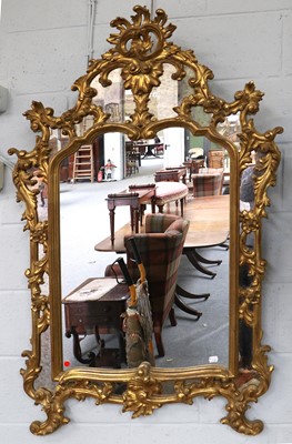 Lot 1284 - Gilt Framed Rococo Style Mirror, 85cm by 135cm