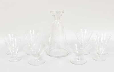 Lot 95 - St Louis Glassware, comprising a decanter and...