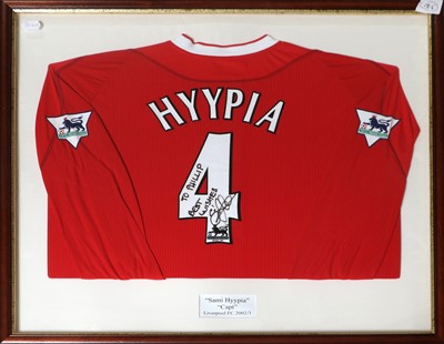 Lot 3035 - Liverpool Football Club Sami Hyypia Signed Shirt