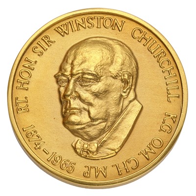 Lot 291 - Sir Winston Churchill Gold Commemorative Medal;...