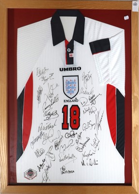 Lot 3032 - England Football Team Signed Shirt No.18