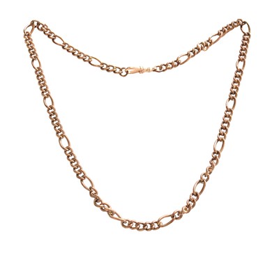 Lot 81 - A 9 Carat Gold Fancy Link Necklace, length 53.3cm