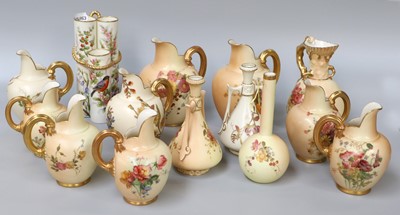 Lot 136 - A Collection of Royal Worcester Blush Ground...