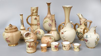 Lot 135 - A Collection of Royal Worcester Blush Ground...