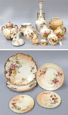 Lot 134 - A Collection of Royal Worcester Blush Ground...