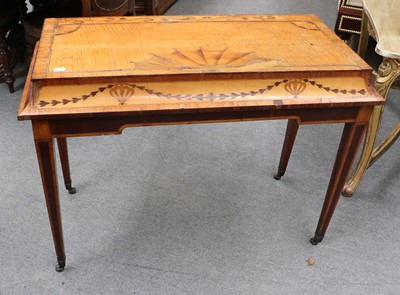 Lot 1190 - A Sheraton Revival Crossbanded and Inlaid...