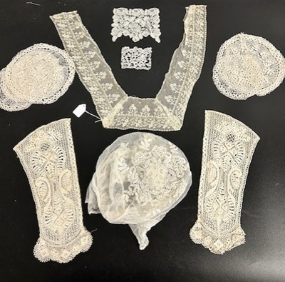 Lot 2076 - Cotton and Silk Maltese Lace comprising four...