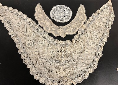 Lot 2076 - Cotton and Silk Maltese Lace comprising four...