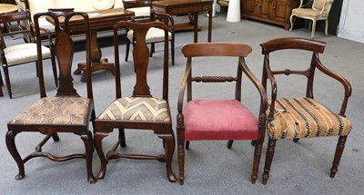 Lot 1328 - Two Early 18th Century High-Back Side Chairs,...