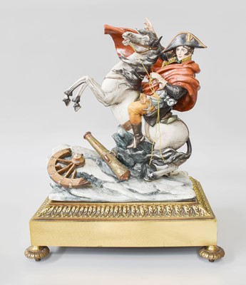 Lot 295 - A Capo de Monte Figure of Napoleon on Horseback