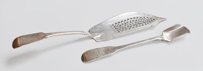Lot 35 - A George III Irish Silver Cheese-Scoop and a...