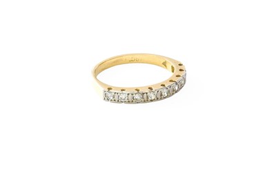 Lot 295 - A Diamond Half Hoop Ring, the eight-cut...