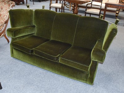 Lot 1326 - 1930s Drop Arm Knoll Style Sofa, 180cm wide