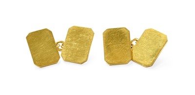 Lot 407 - A Pair of 18 Carat Gold Cufflinks, formed of...