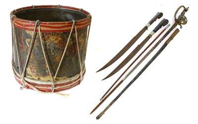 Lot 111 - A 20th Century Military Side Drum to the...