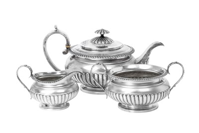 Lot 2263 - A Three-Piece George IV Silver Tea-Service