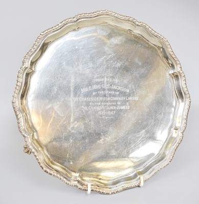Lot 100 - A George V Silver Salver, by Cooper Brothers...