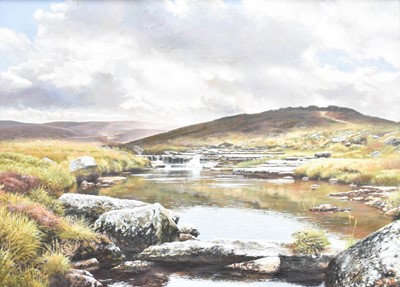 Lot 1058 - Richard Garland (Contemporary) "Moorland Falls"...