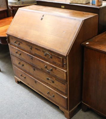 Lot 1210 - A George III Oak and Mahogany Crossbanded...