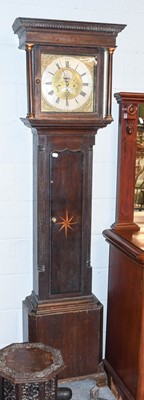 Lot 1290 - An Oak Eight Day Longcase Clock, twelve inch...