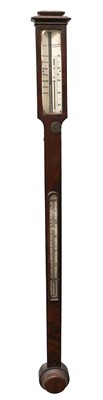 Lot 1235 - A Mahogany Stick Barometer, Signed Davis, 65...