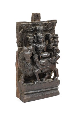 Lot 72 - An Indian Carved Wood Architectural Section,...