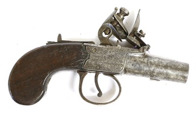 Lot 271 - An Early 19th Century Flintlock Pocket Pistol...