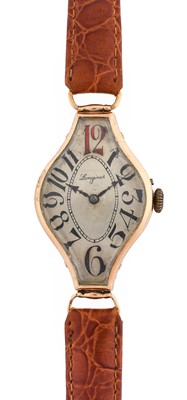 Lot 2127 - Longines: An Early and Unusual Shaped...