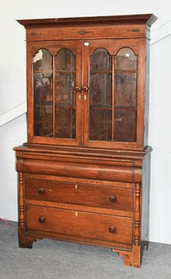 Lot 1280 - A Victorian Mahogany Bookcase on Chest,...