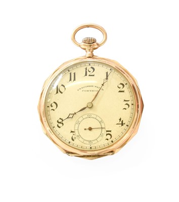 Lot 347 - A 14 Carat Gold Open Faced Pocket Watch, circa...